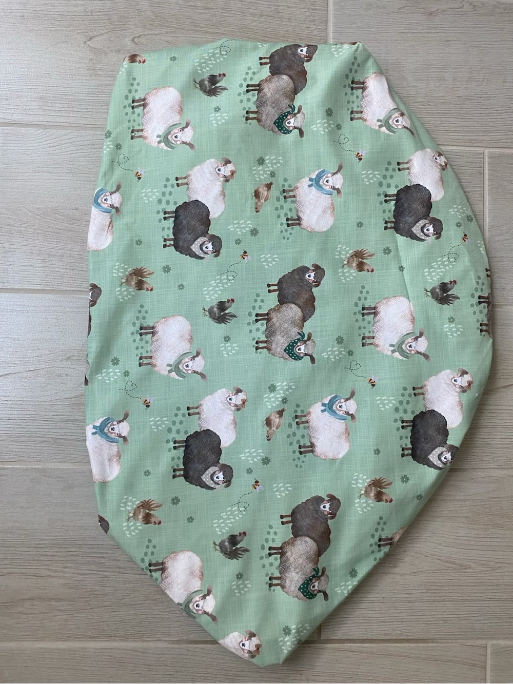 Mint Green Sheep Crib Mattress Sheet/Toddler Mattress Sheet 28” x 52”